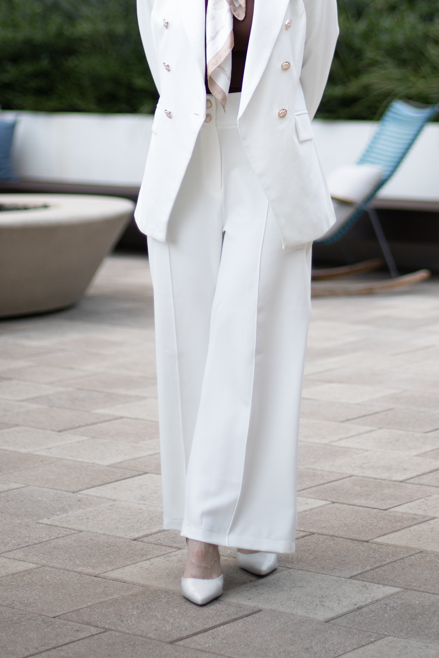 Off-White Blazer and Pants Set