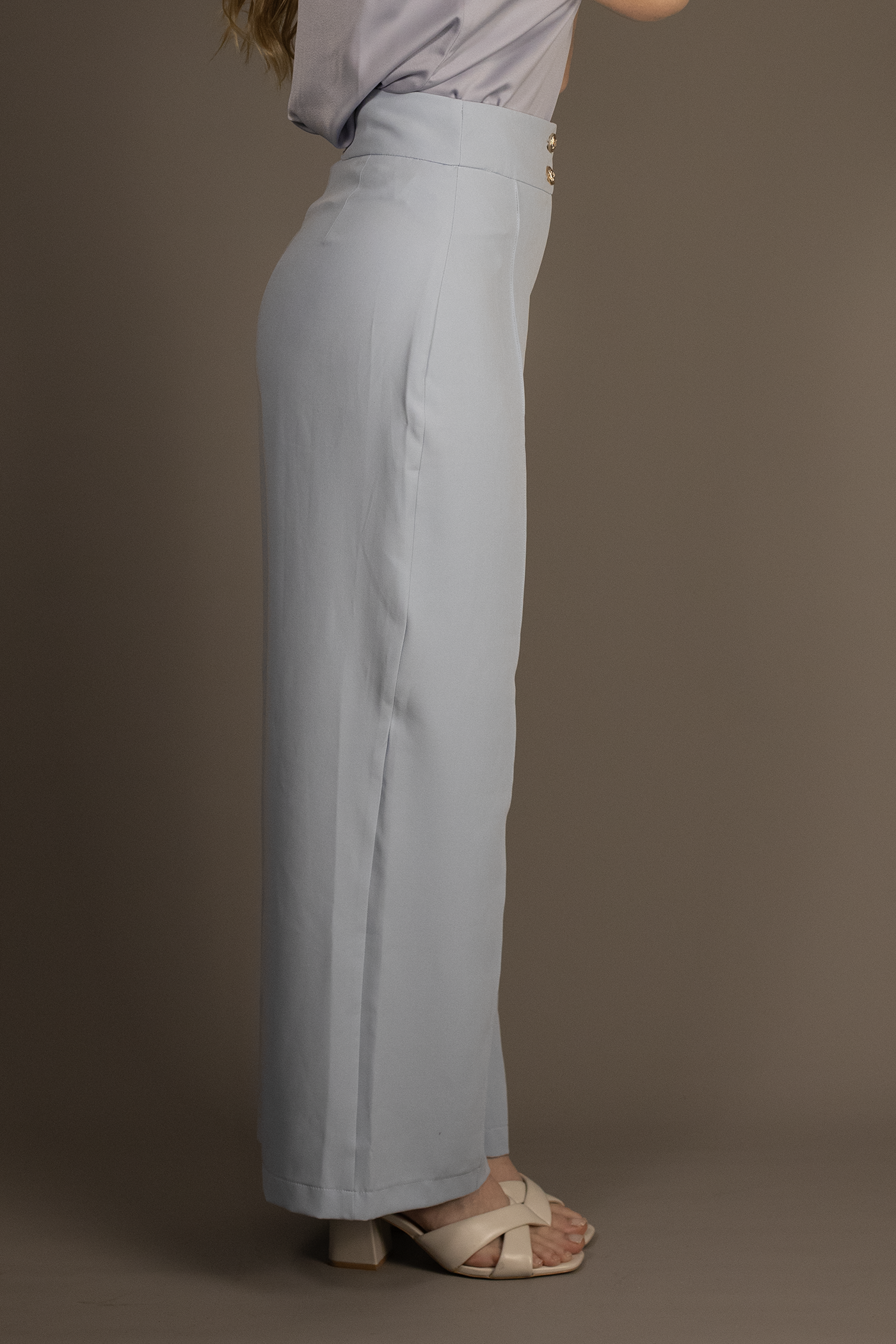 Light Blue Wide Leg Suit Pants