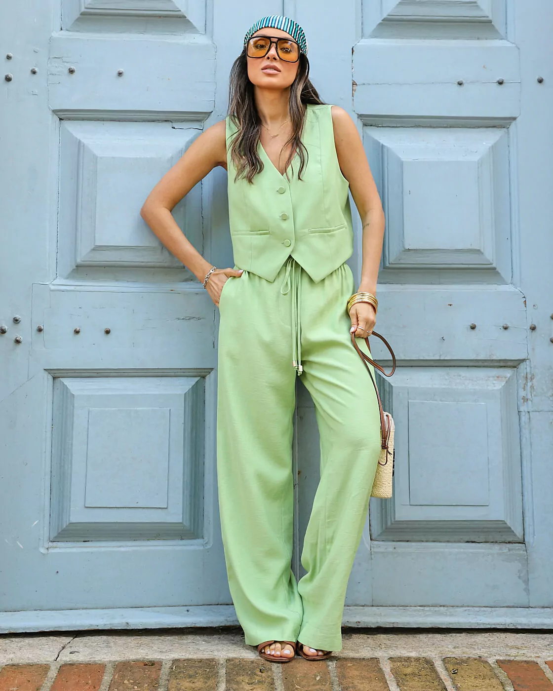 Green Sleeveless Vest