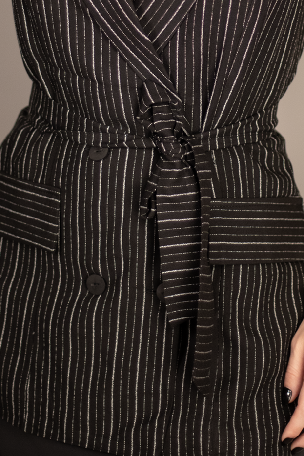 Black Striped Raya Vest