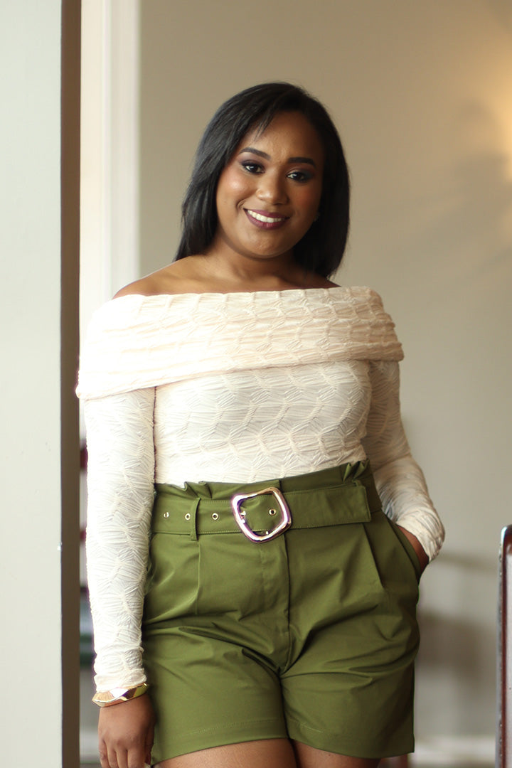 Textured Shoulder Blouse
