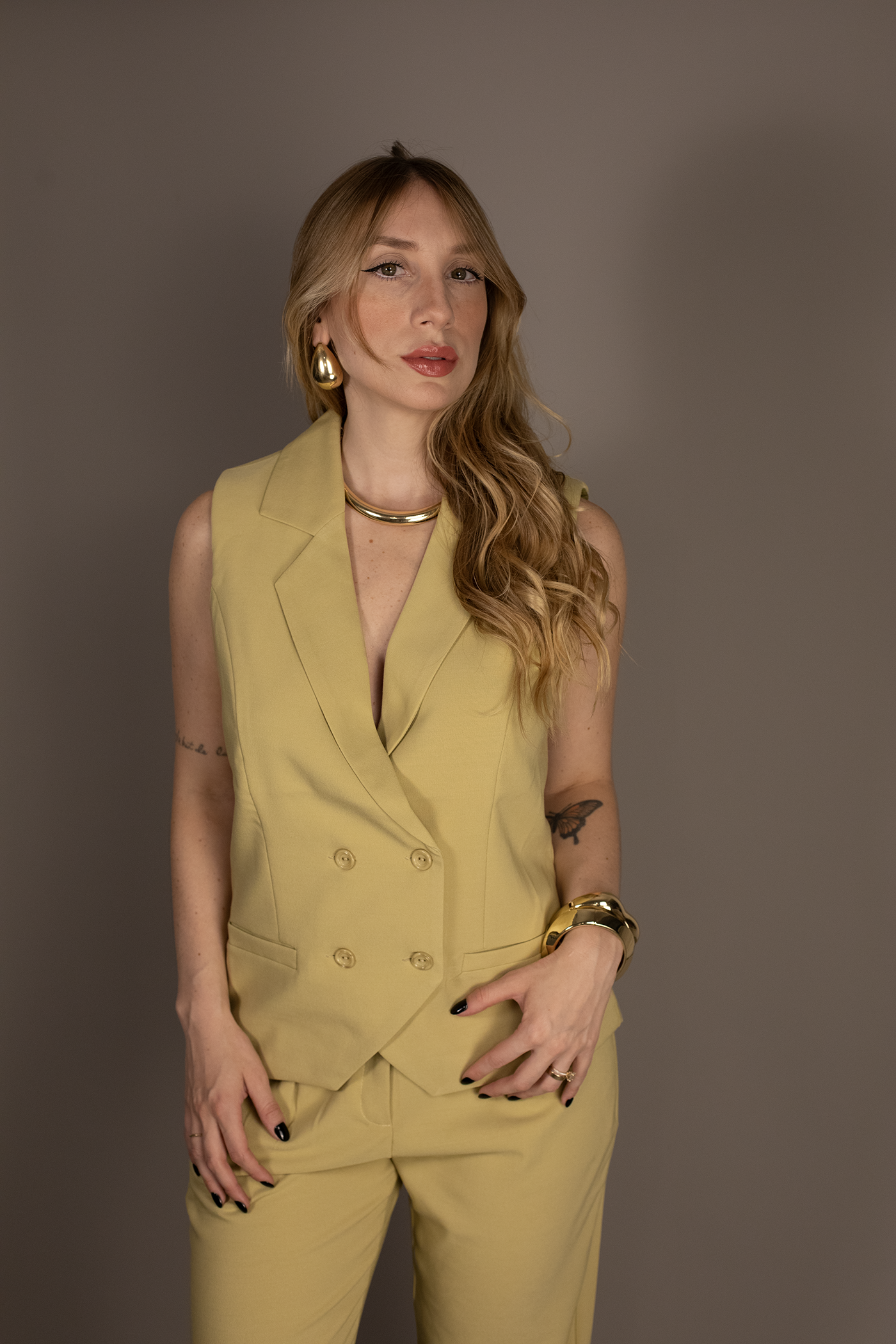 Green Karin Vest and Pants Set