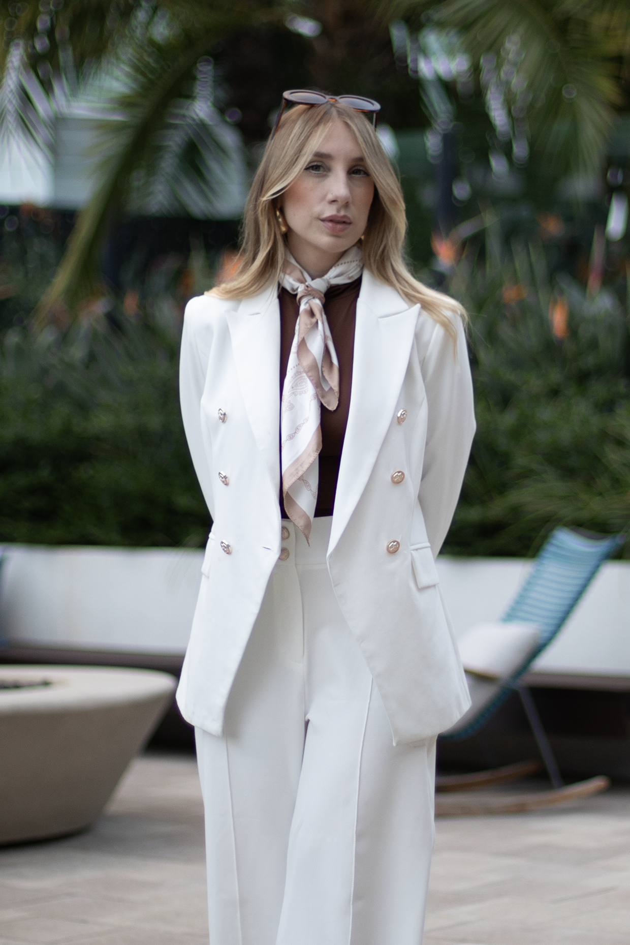 Off-White Blazer and Pants Set