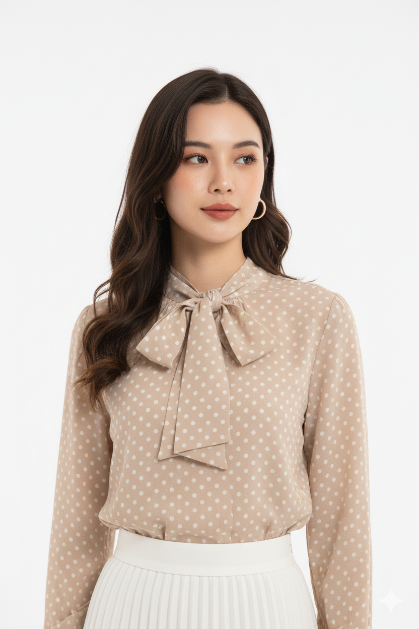 Aurami Polka Dot Blouse