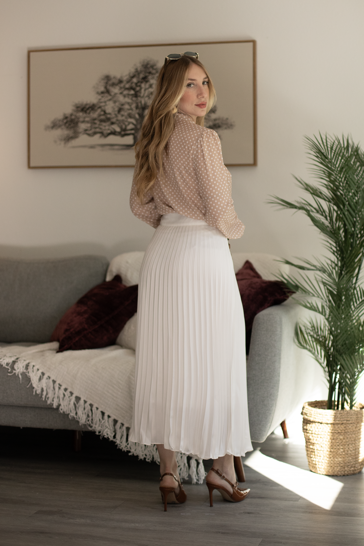 Aurami Polka Dot Blouse