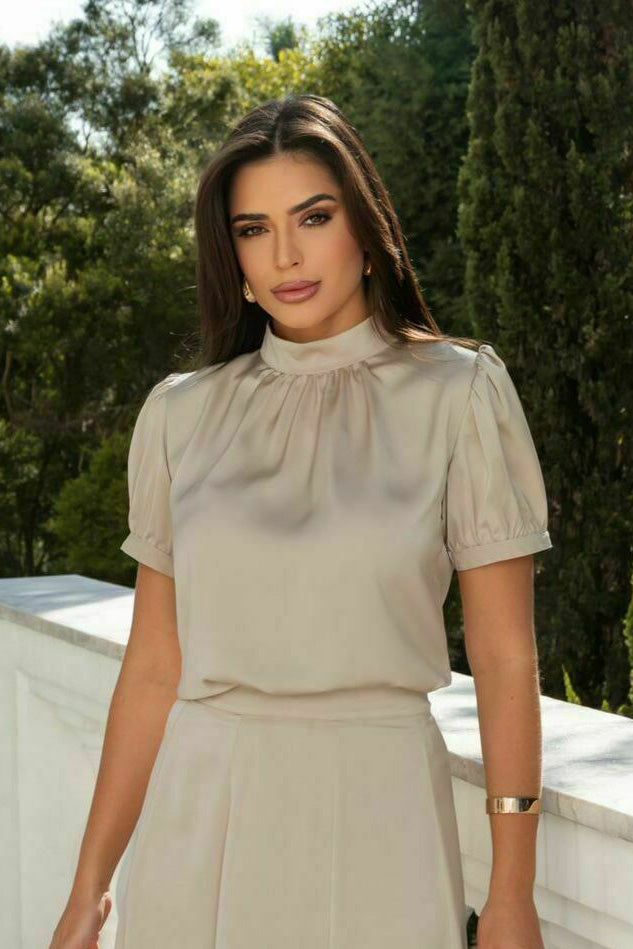 Aurami Short Sleeve Princesa Blouse