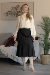 Linen Diana Midi Skirt