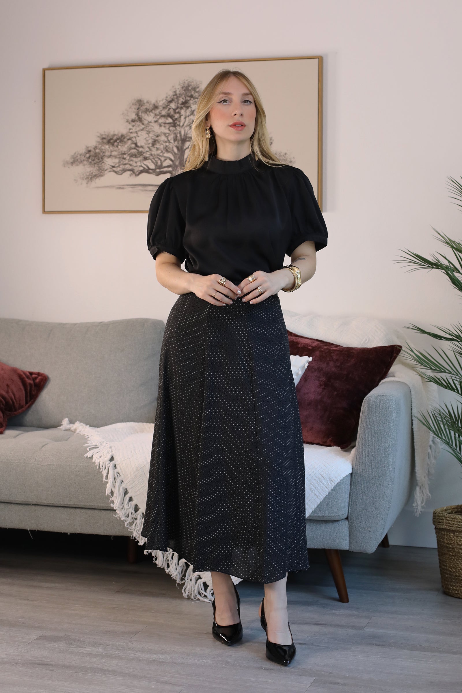 Aurami Short Sleeve Princesa Blouse