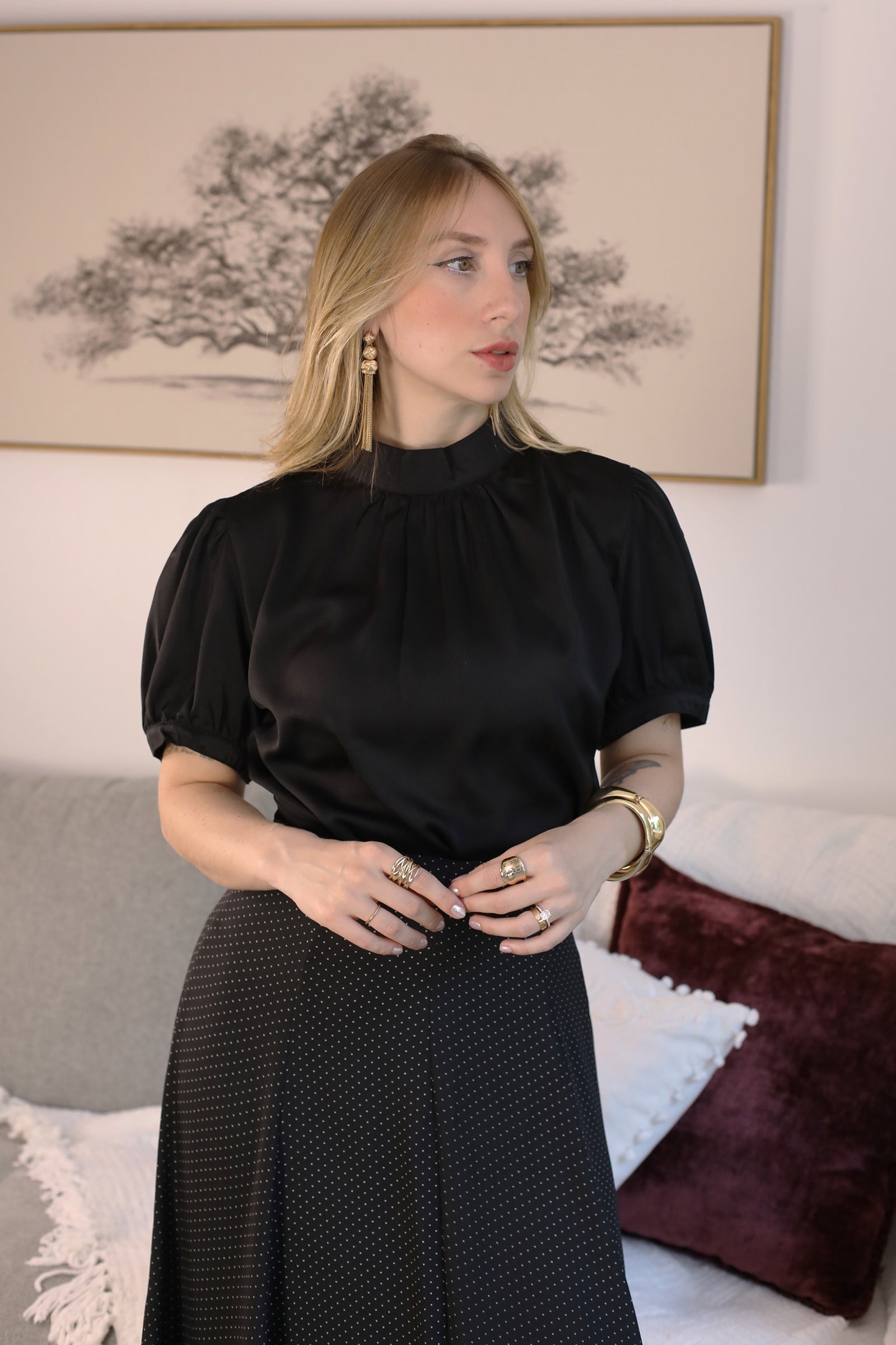 Aurami Short Sleeve Princesa Blouse