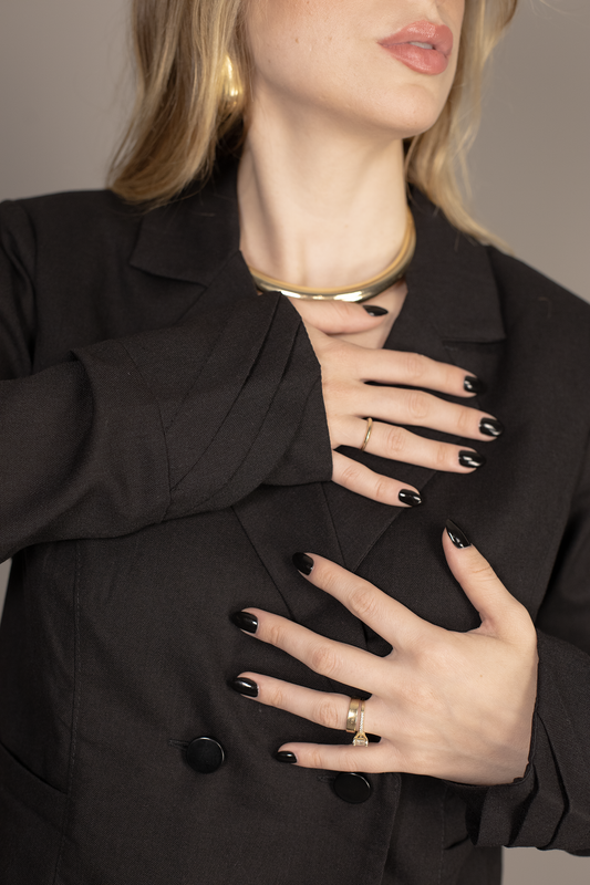 Black Lily Cropped Blazer