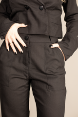 Linen Lily Cropped Blazer