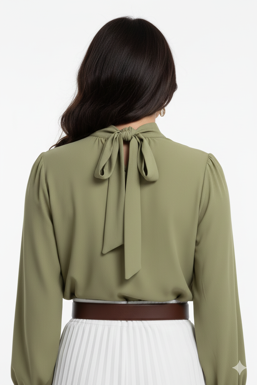 Aurami Bow-Tie Blouse
