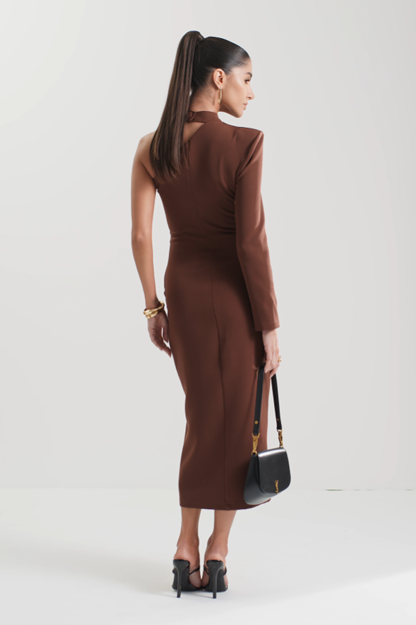 Lidia Choker Single-Shoulder Dress