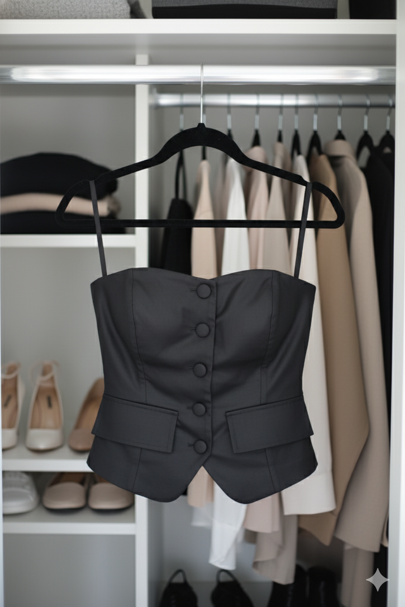BeFree Faux Leather Corset
