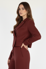 Linen Lily Cropped Blazer