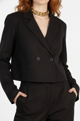 Linen Lily Cropped Blazer