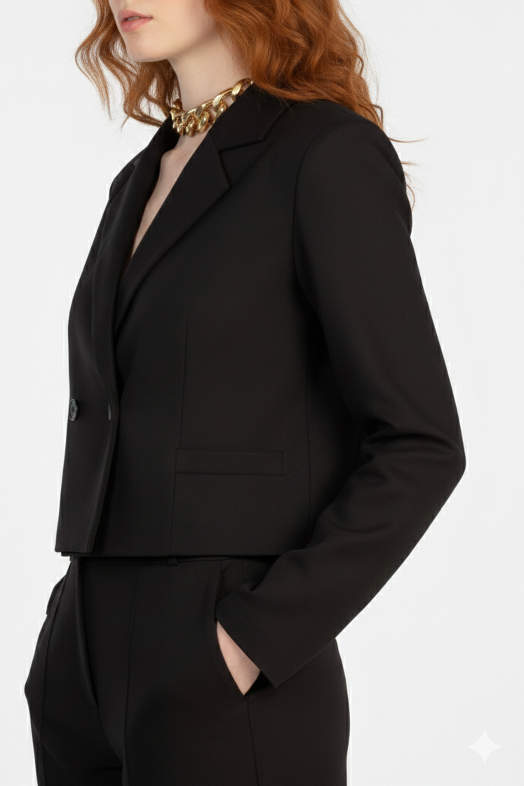 Linen Lily Cropped Blazer