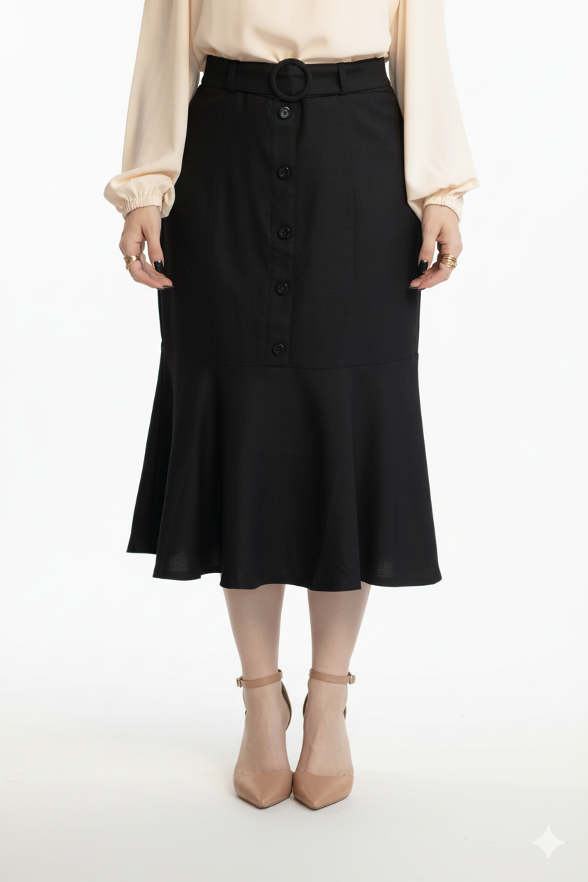 Linen Diana Midi Skirt