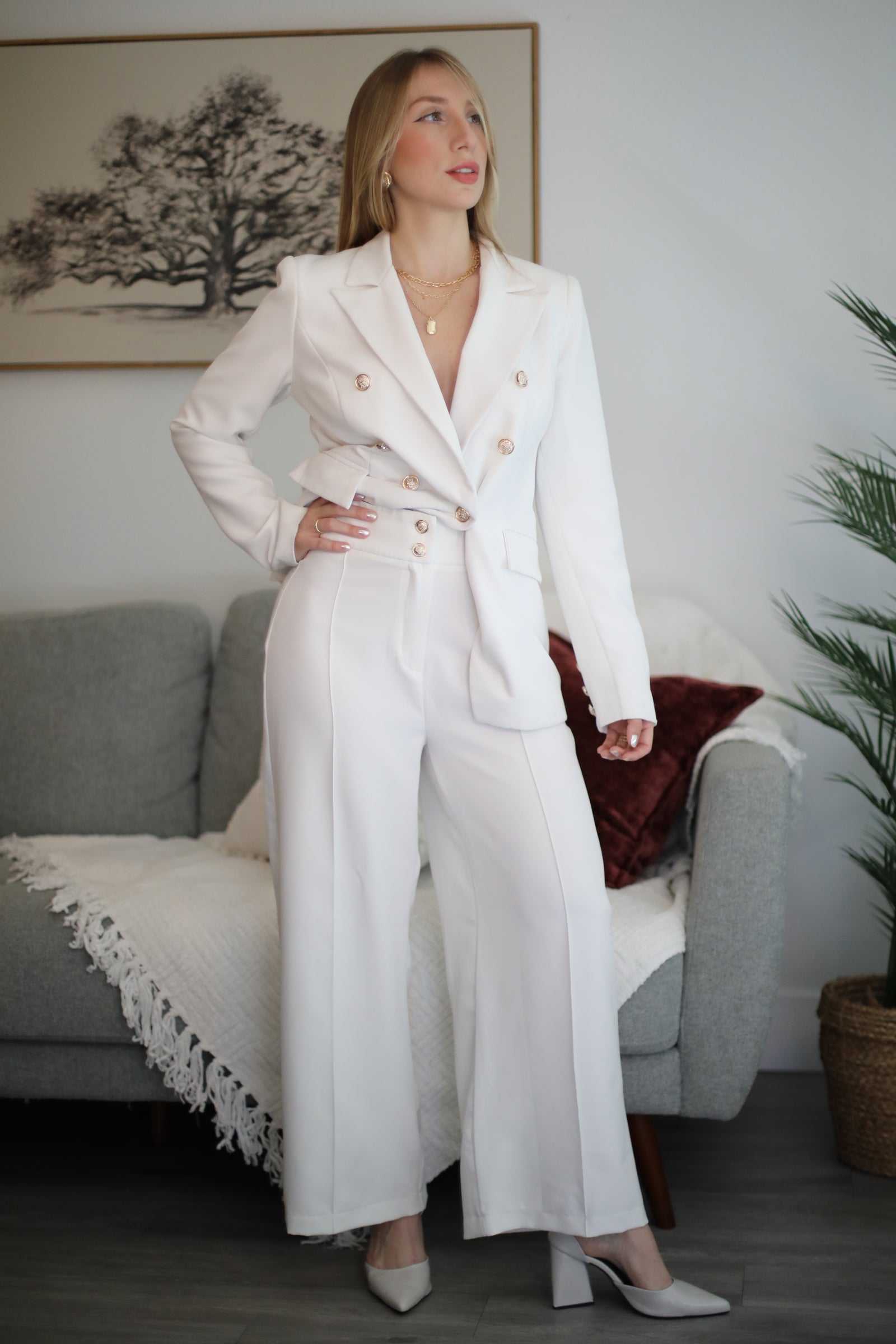 Dunamis Wide-Leg Tailored Pants