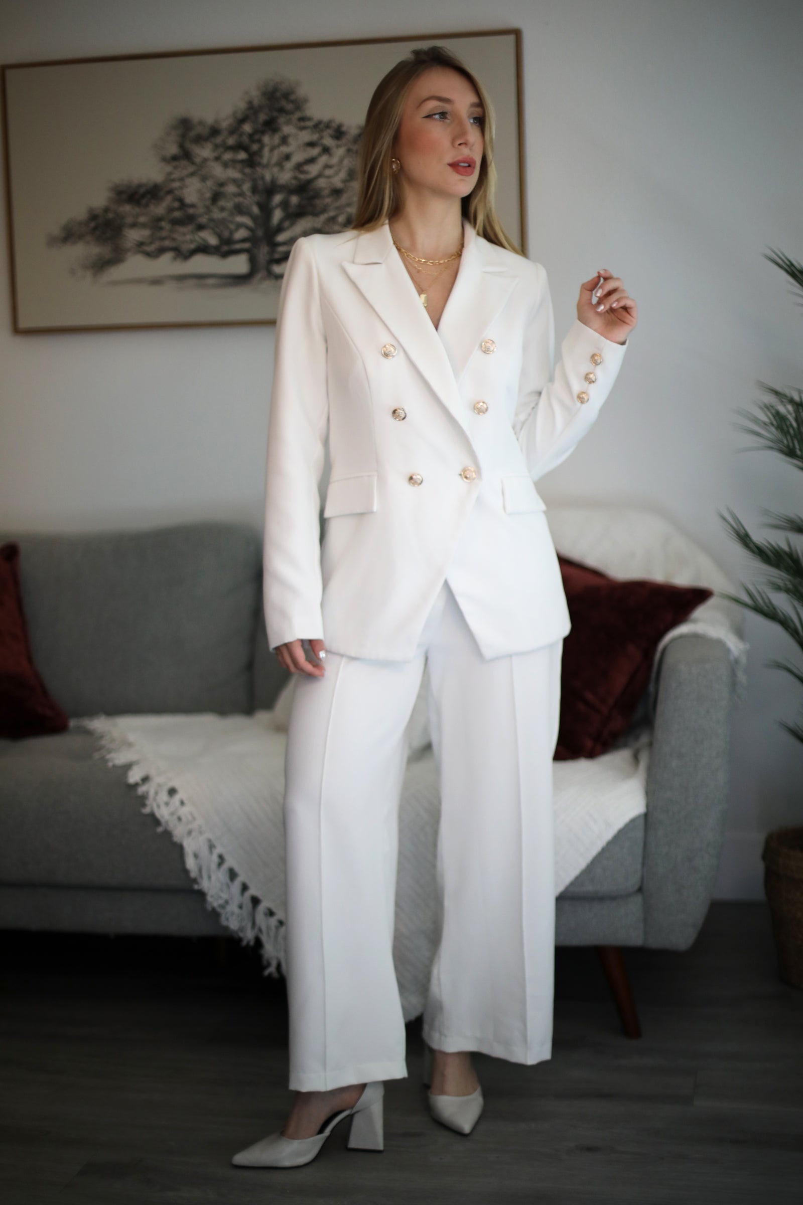 Dunamis Wide-Leg Tailored Pants