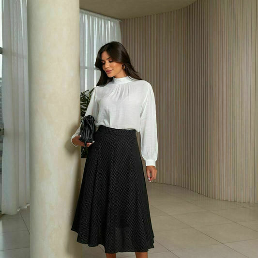 Black Polka Dot Skirt