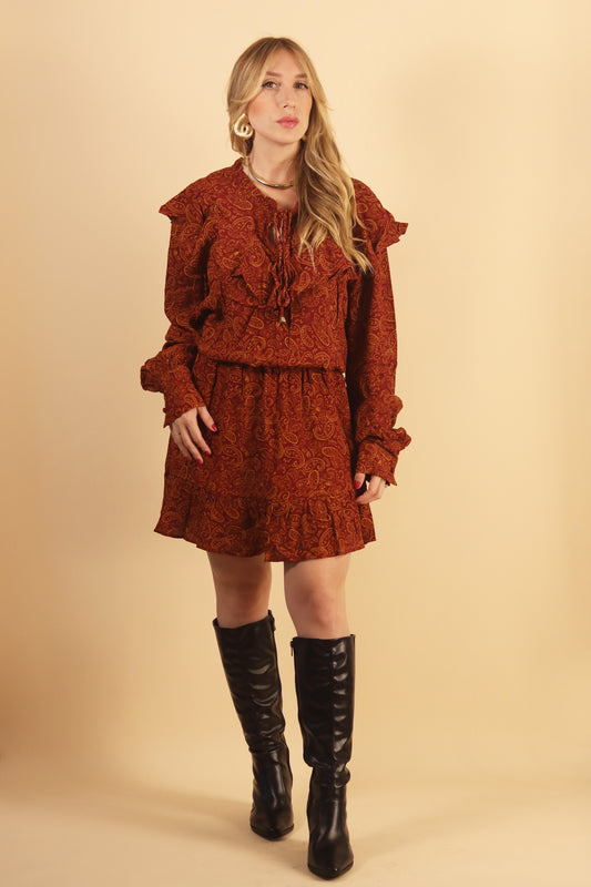 Paisley Print Dress