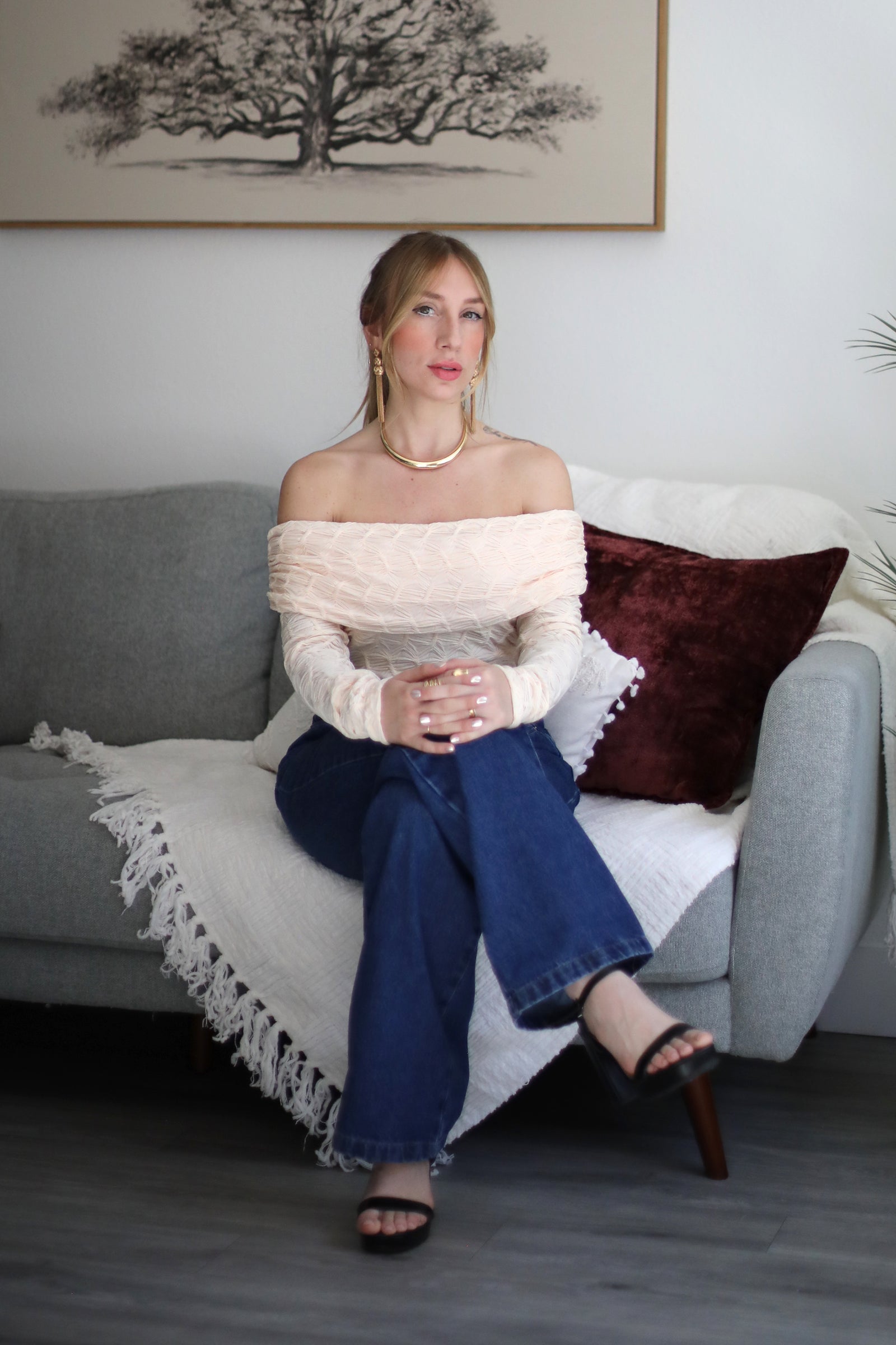 BeFree Textured Blouse