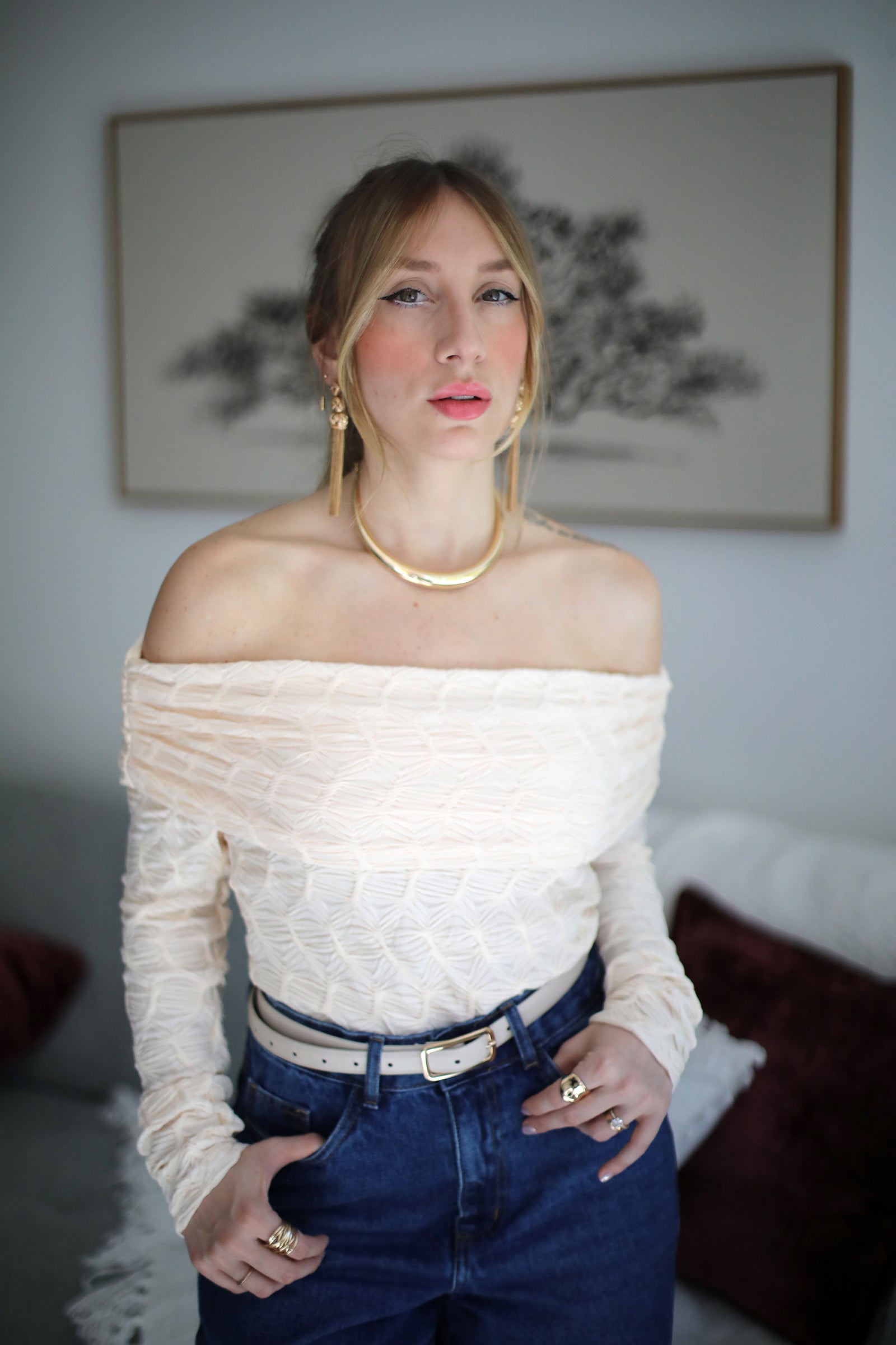 BeFree Textured Blouse