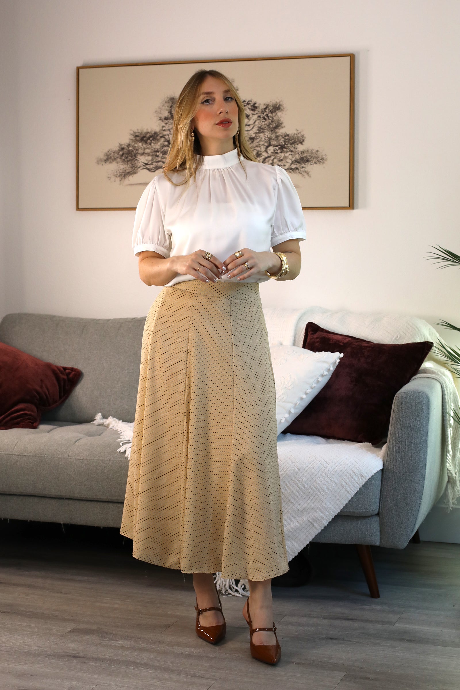 Aurami Short Sleeve Princesa Blouse