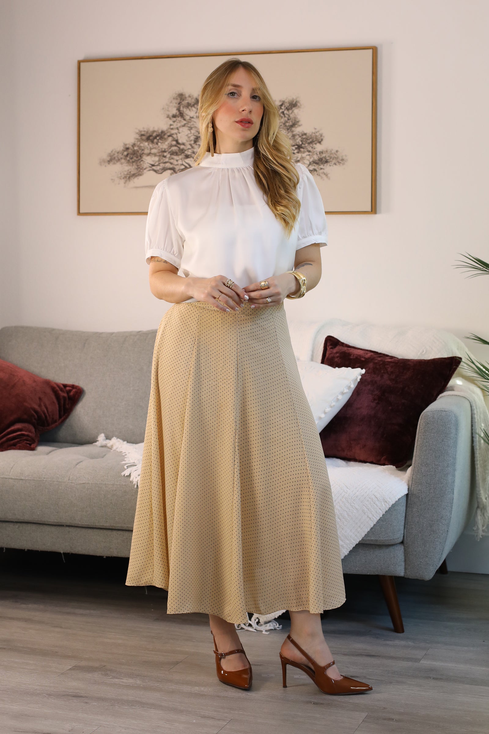 Aurami Short Sleeve Princesa Blouse