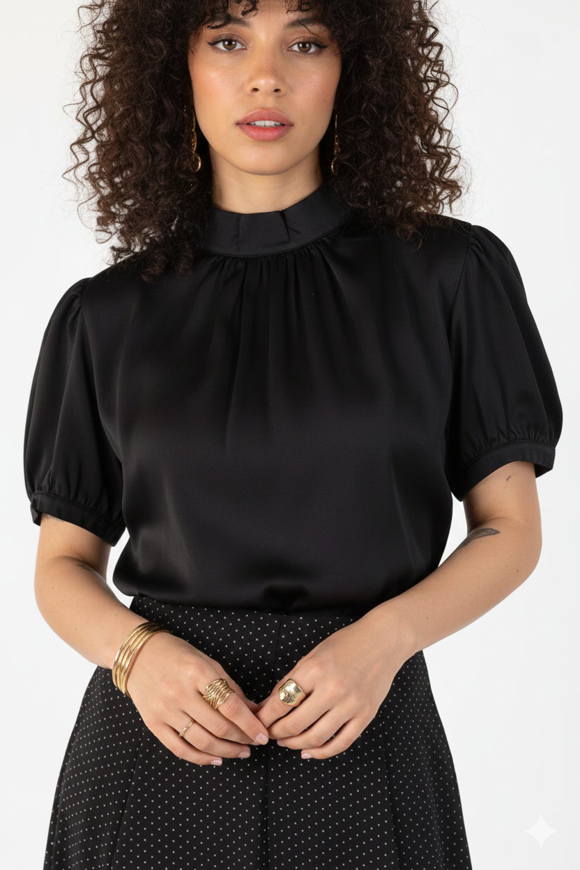 Aurami Short Sleeve Princesa Blouse