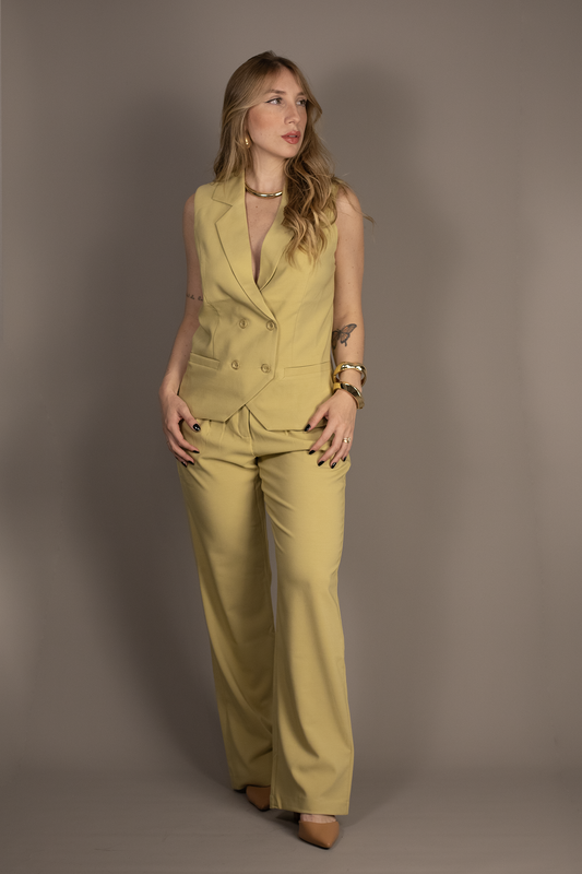 Green Karin Vest and Pants Set