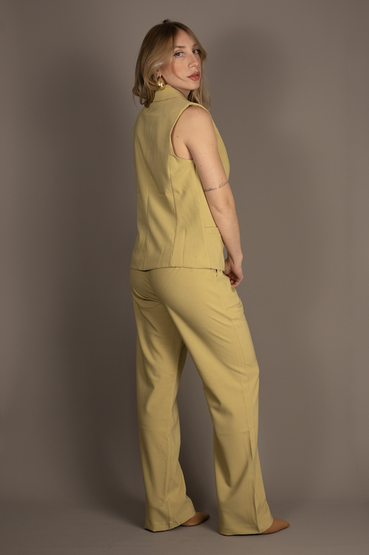Green Karin Vest and Pants Set