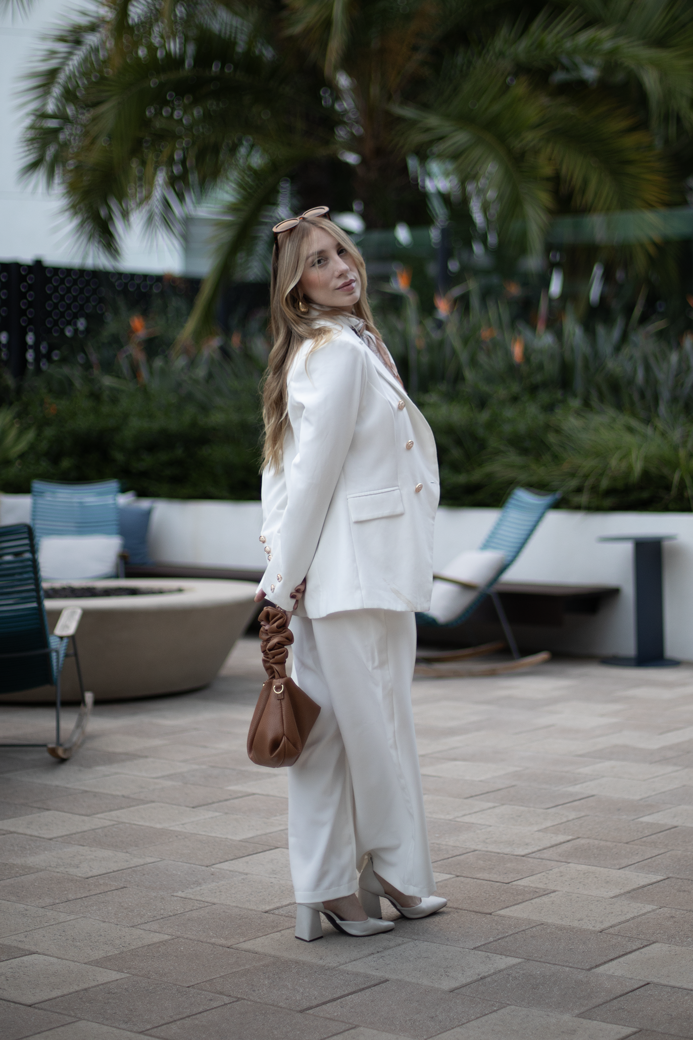 Off-White Blazer and Pants Set