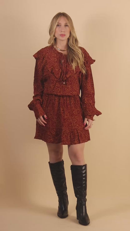 Paisley Print Dress